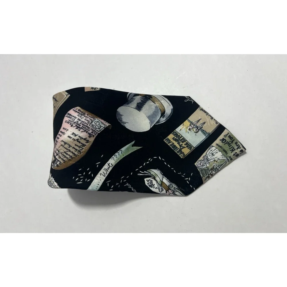 Vintage 1995 Nicole Miller Father of the Bride Wedding Theme Silk Neck Tie